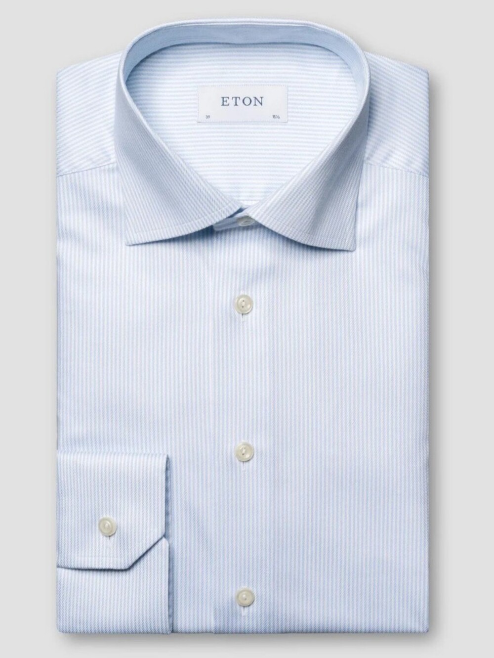 Eton Men's Light Blue Striped Dress Shirt - New